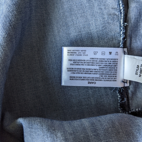 Jordache Denim Shirt Dress size S, Denim Braid Belt, Button Front - Picture 10 of 13